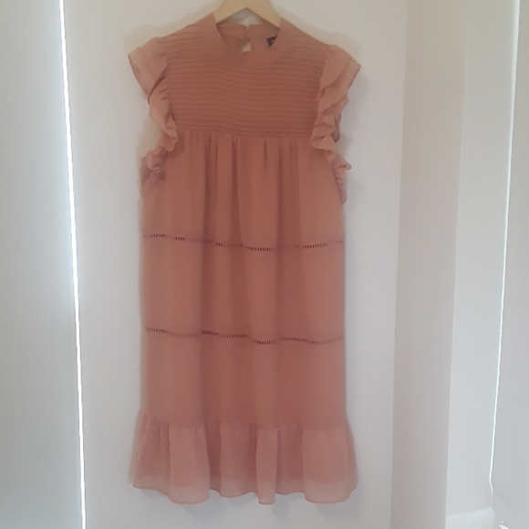 peach boho dress